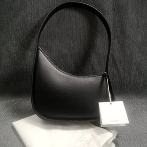 The Row Leather Half Moon Bag Black NEW